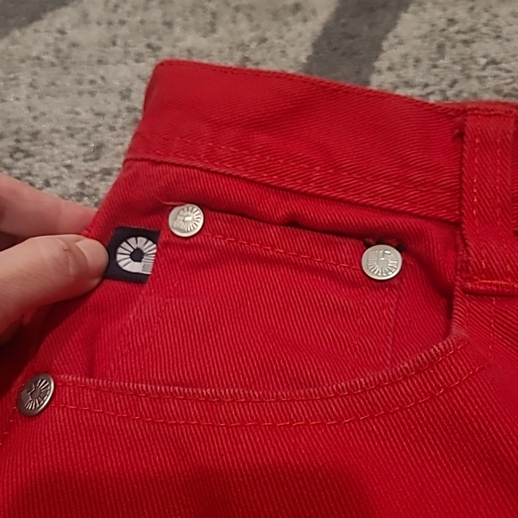 Akademiks Mens Red Straight Leg Jeans Size 40/34 Jeanius Read  Description!!! - Picture 3 of 10